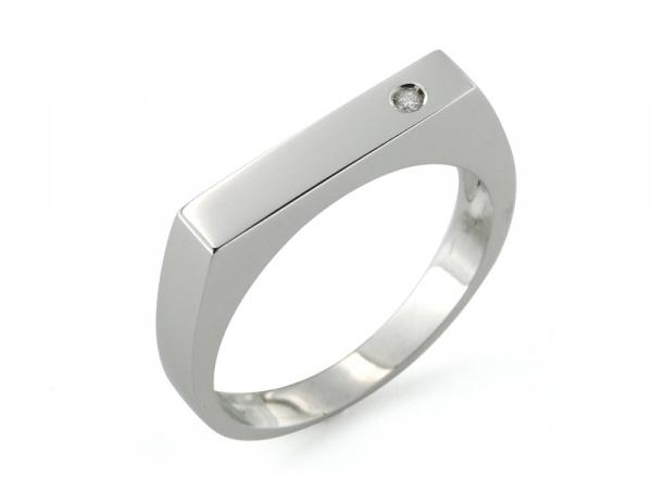 CF00539 - Anello Uomo in Oro Bianco e Diamante