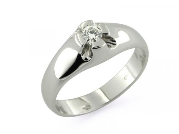 CF00548 - Anello Uomo in Oro Bianco e Diamante