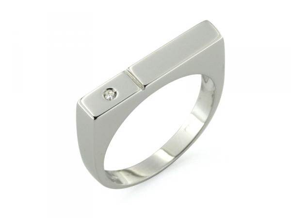 CF00551 - Anello Uomo Oro Bianco e Diamante