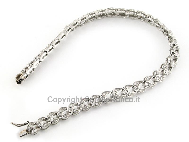 BRACCIALE TENNIS ORO E DIAMANTI CT 0.78
