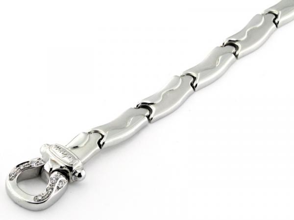 CF00563 - Bracciale Oro Bianco e Diamanti ct 0.17