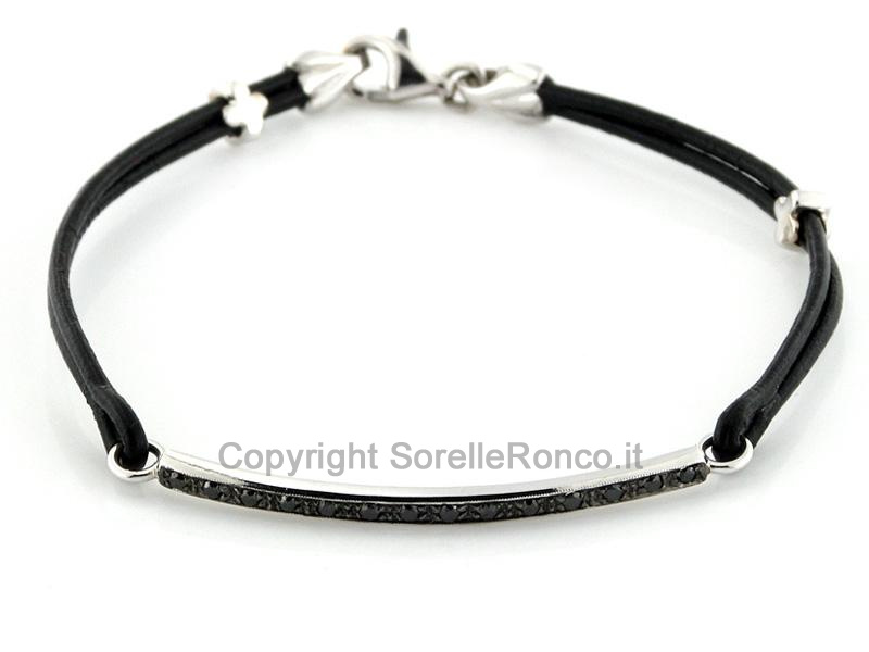 BRACCIALETTO ORO E DIAMANTI NERI CT 0.23