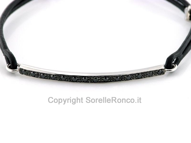 BRACCIALETTO ORO E DIAMANTI NERI CT 0.23