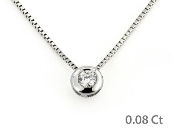 CF00577 - Collana Oro con Diamante 0.08 Ct