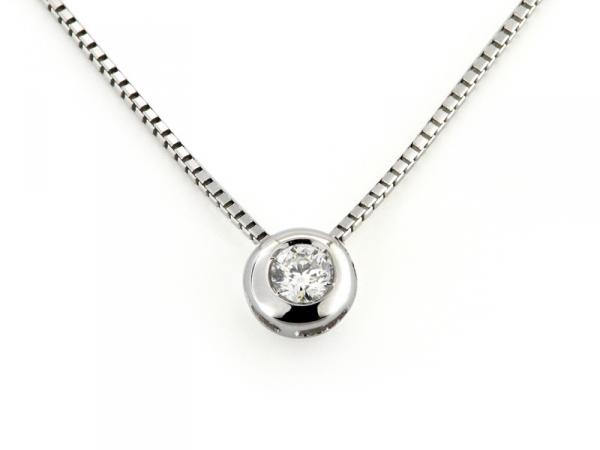 CF00578 - Collana Oro con Diamante 0.10 Ct