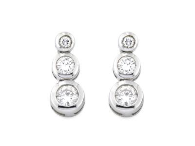 Orecchini Trilogy con Diamanti ct. 0.65