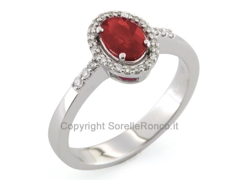 ANELLO RUBINO E DIAMANTI