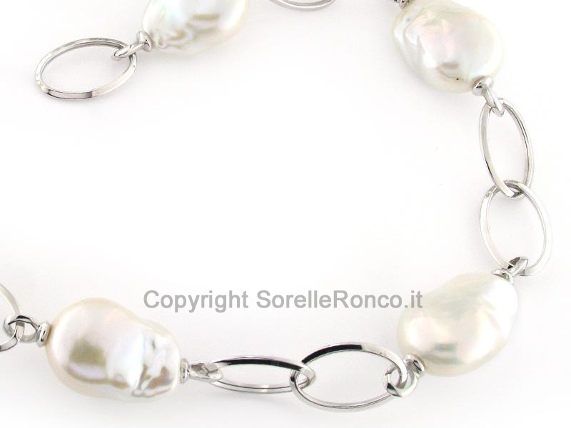 GIROCOLLO IN ORO CON PERLE BAROCCHE