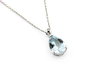 Collana Oro e Acquamarina 5x10mm
