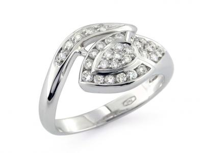 Anello Serpente Oro Bianco con Diamanti
