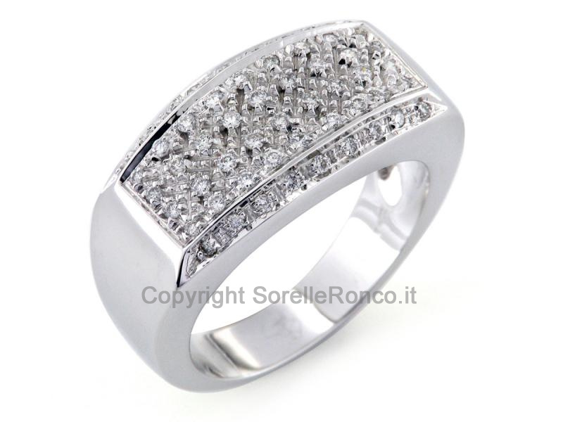 ANELLO A FASCIA CON DIAMANTI CT. 0.41