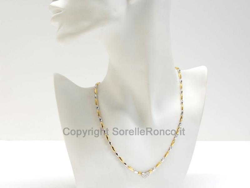 COLLIER CUORE IN ORO E DIAMANTI CT 0.38