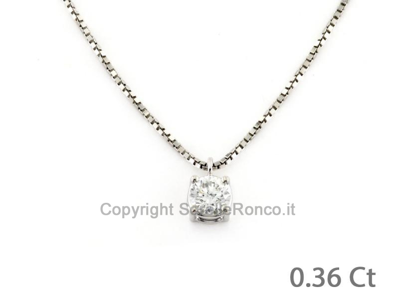 GIROCOLLO PUNTOLUCE CON DIAMANTE 0.36 CT