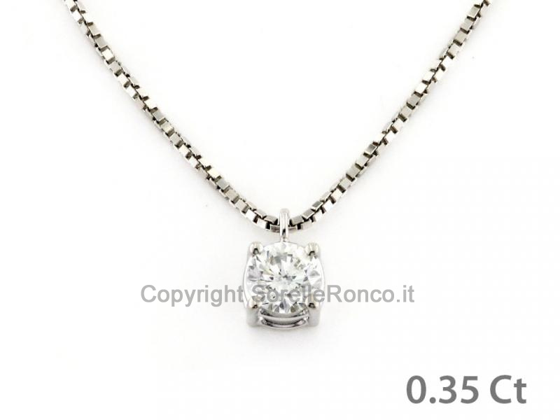Girocollo puntoluce con diamante