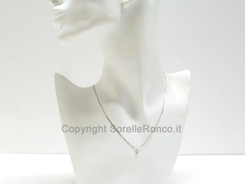 GIROCOLLO PUNTOLUCE CON DIAMANTE 0.31 CT