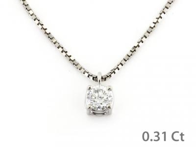 Girocollo Puntoluce con Diamante 0.31 Ct
