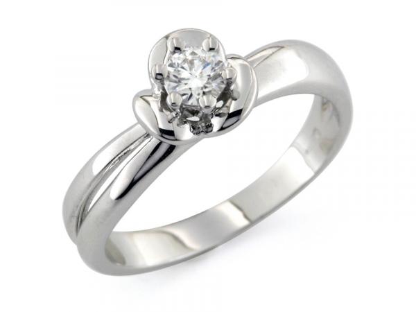 CF00883 - Anello Solitario con Diamante ct. 0.22