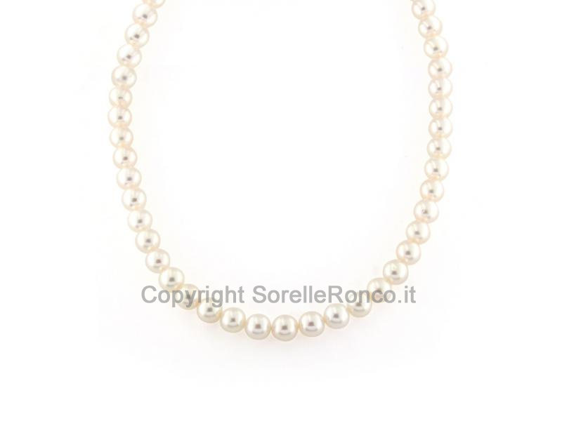 FILO DI PERLE AKOYA BIANCHE 6 - 6.5 MM