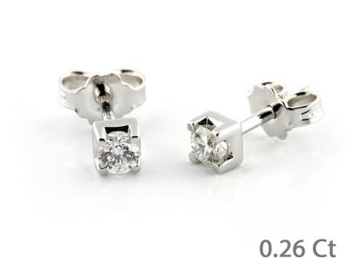 Orecchini Puntoluce con Diamanti 0.26 Ct