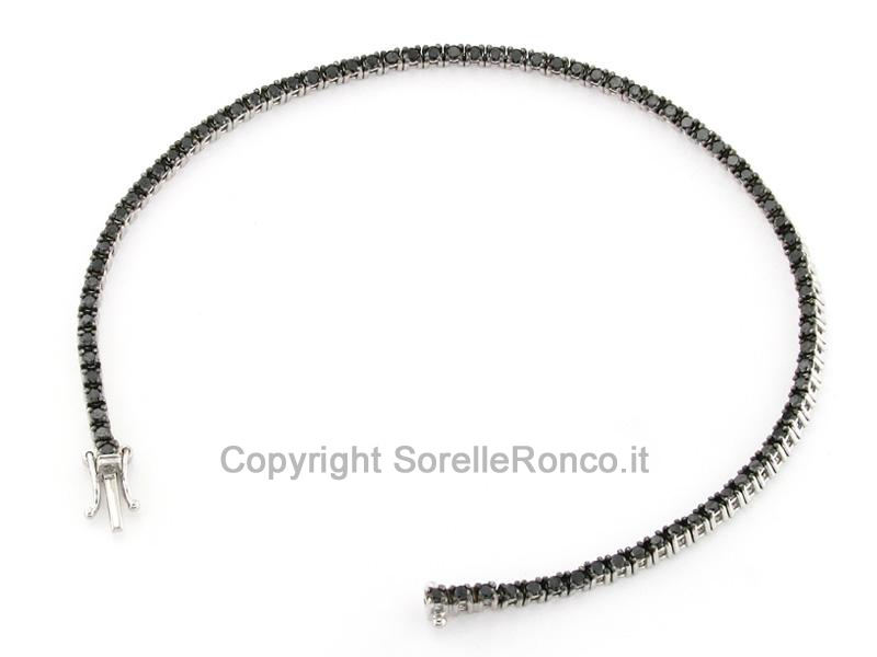 BRACCIALE TENNIS DIAMANTI NERI 1.85 CT