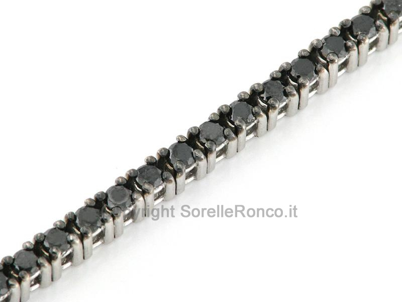 BRACCIALE TENNIS DIAMANTI NERI 1.85 CT