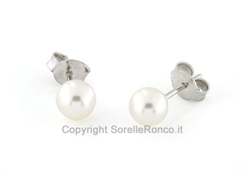 ORECCHINI IN ORO CON PERLE Ø 6-6.5MM