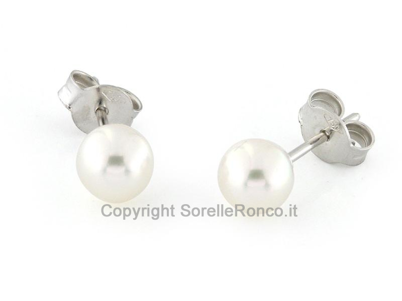 ORECCHINI CON PERLE AKOYA DA Ø 7-7,5MM