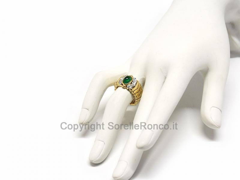 ANELLO SMERALDO 1.16 CT E DIAMANTI