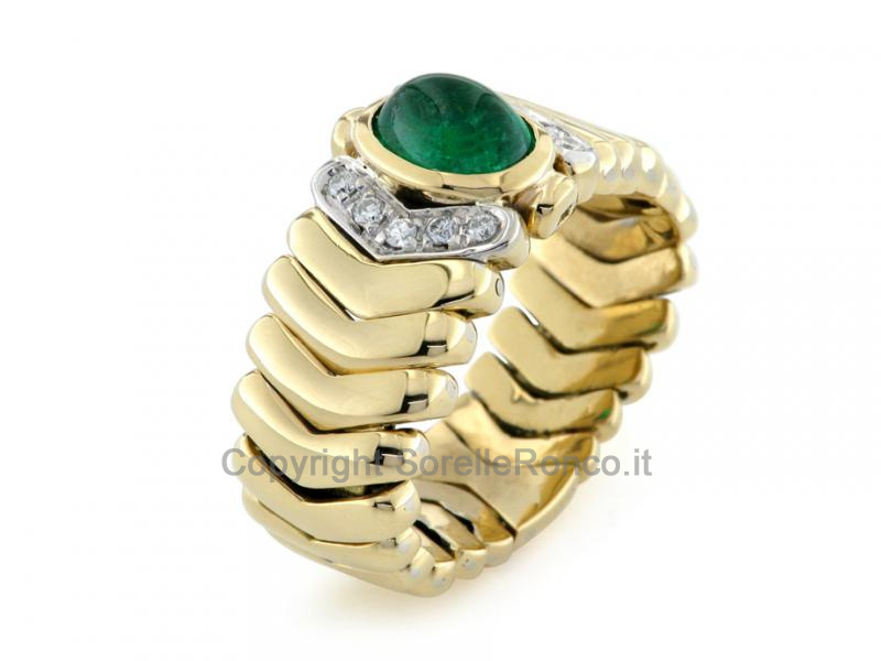 ANELLO SMERALDO 1.16 CT E DIAMANTI