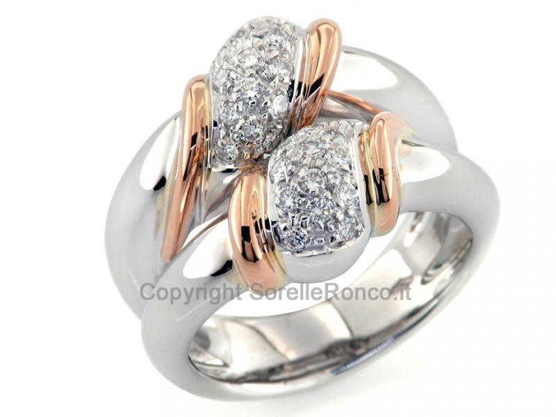 ANELLO IN ORO DOPPIA FASCIA CON DIAMANTI