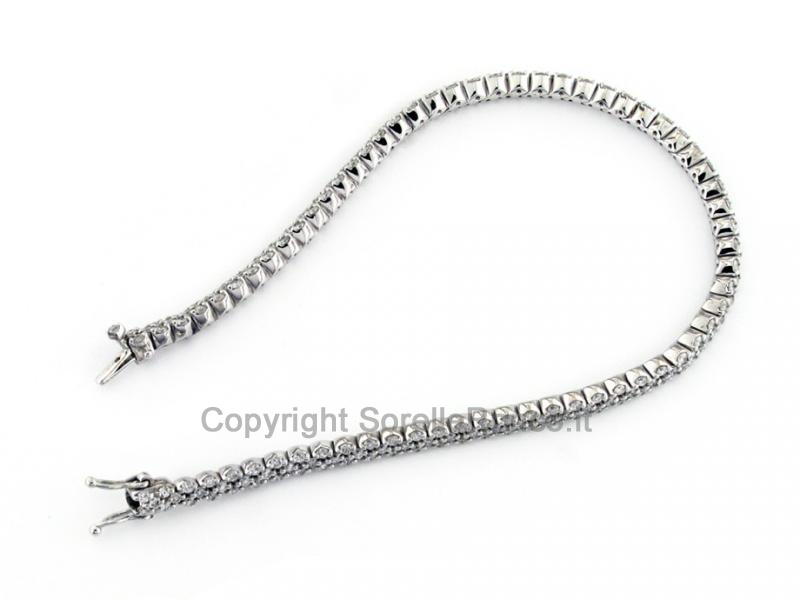 BRACCIALE TENNIS CON DIAMANTI 3.36 CT