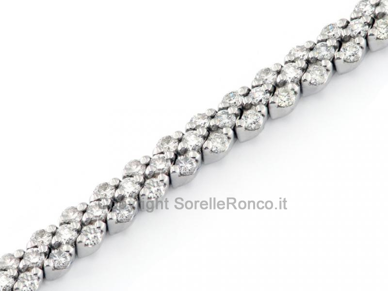 BRACCIALE TENNIS CON DIAMANTI 3.36 CT