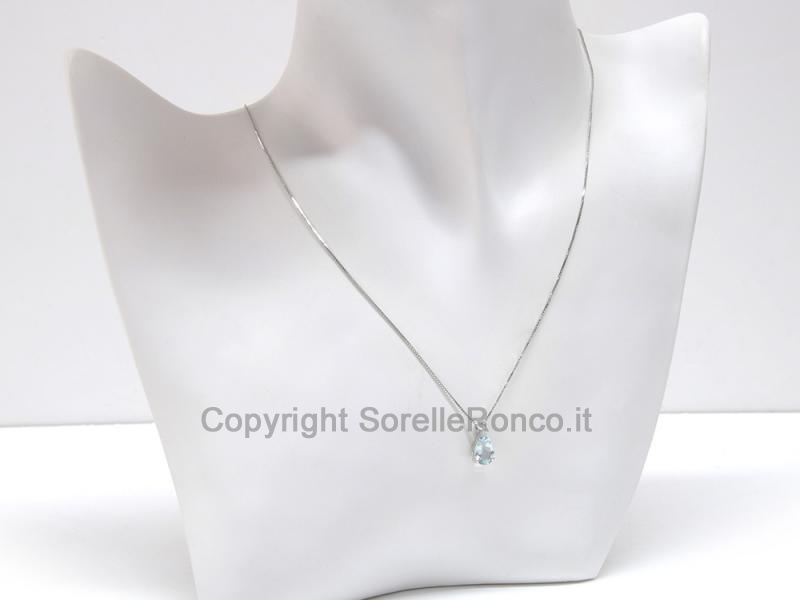 COLLANA CON PENDENTE ACQUAMARINA 1.00 CT