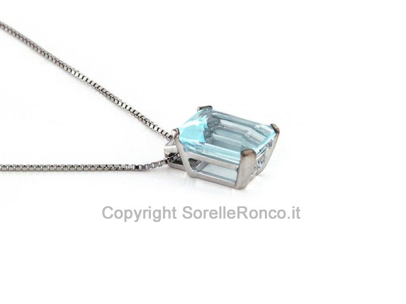 COLLANA CON PENDENTE ACQUAMARINA 2.65 CT