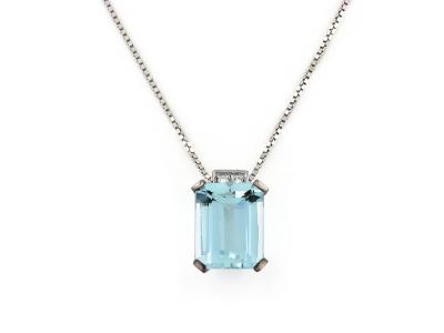 Collana con Pendente Acquamarina 2.65 Ct