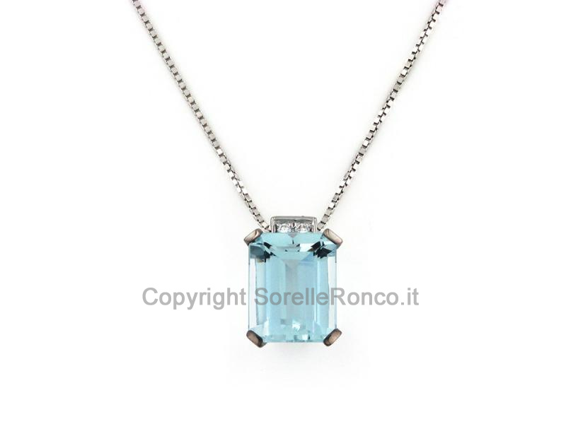 COLLANA CON PENDENTE ACQUAMARINA 2.65 CT