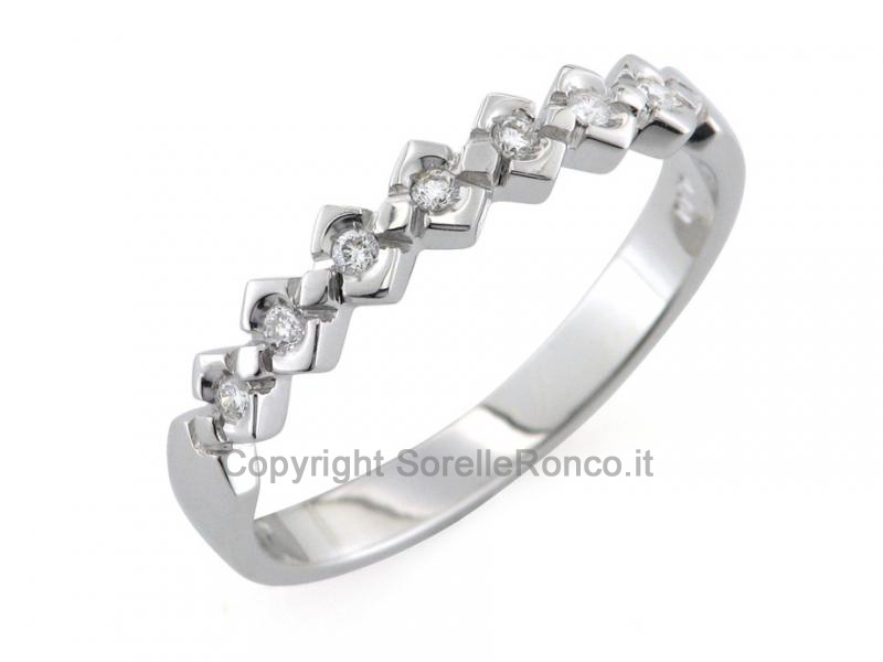 ANELLO RIVIERA IN ORO E DIAMANTI CT 0.10