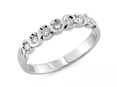 Anello Veretta in Oro e Diamanti 0.20 ct