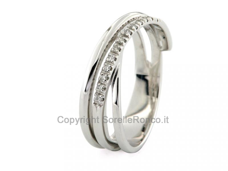 ANELLO INTRECCIATO CON DIAMANTI 0.11 CT