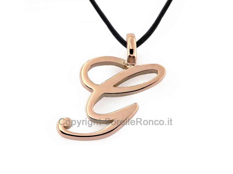 PENDENTE CON INIZIALE ORO ROSA LETTERA G