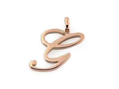 Pendente con Iniziale Oro Rosa Lettera G