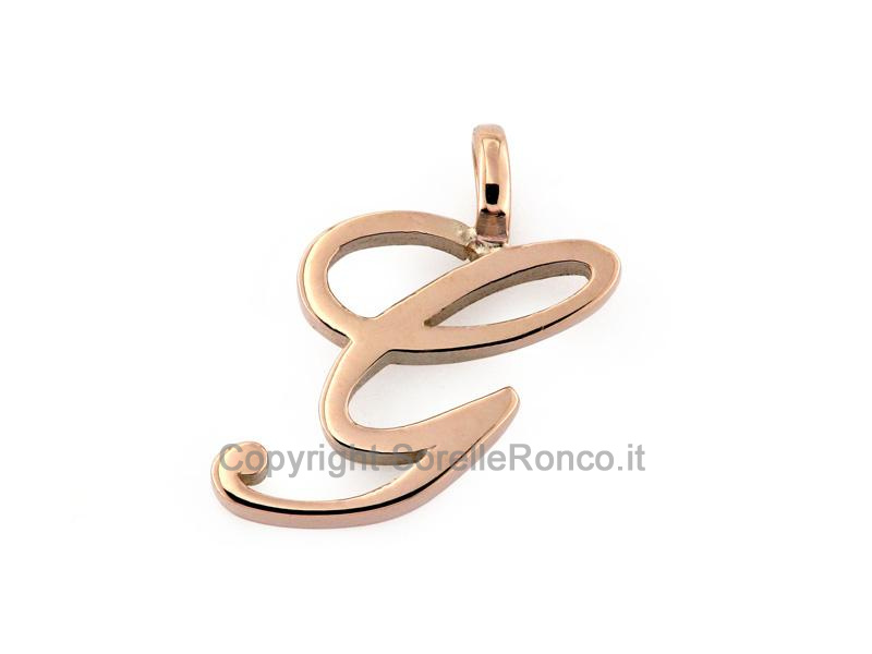 PENDENTE CON INIZIALE ORO ROSA LETTERA G