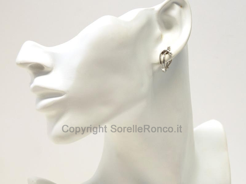 ORECCHINI ORO BIANCO E DIAMANTI 0.09 CT