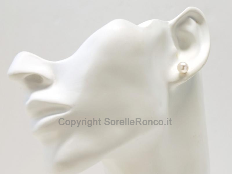 ORECCHINI IN ORO CON PERLE Ø 8-8.5MM