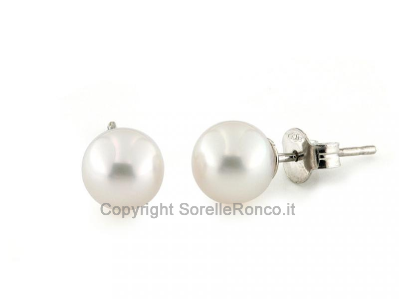 ORECCHINI IN ORO CON PERLE Ø 8-8.5MM