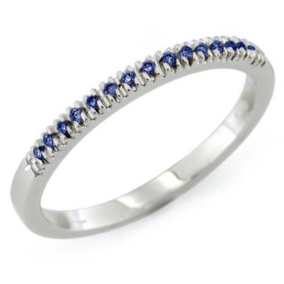 Anello Riviera Oro e Zaffiri da 0.10 Ct