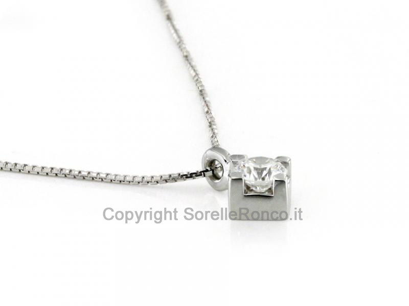 COLLANA PUNTO LUCE ORO DIAMANTE CT. 0.26