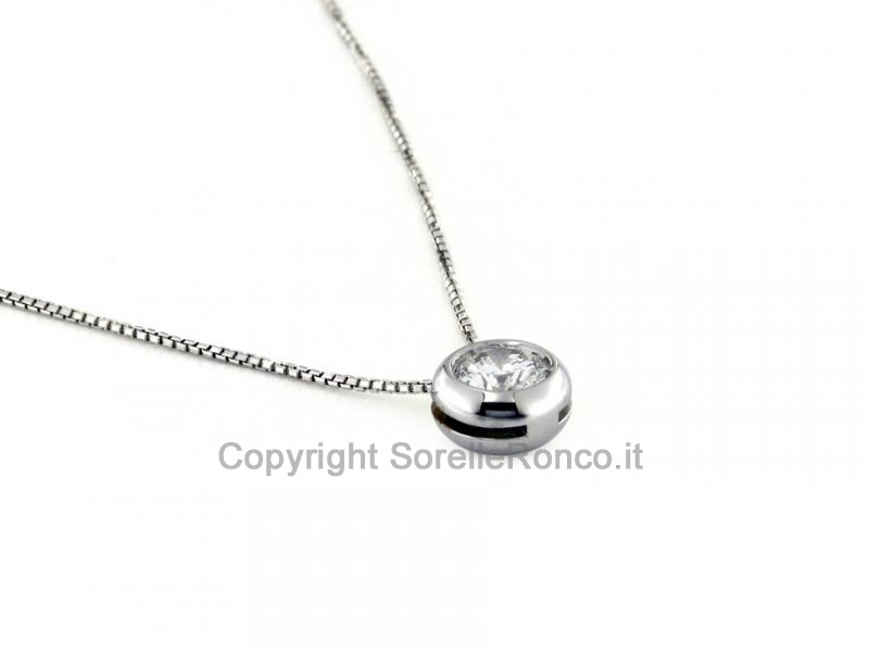 COLLANA PUNTOLUCE ORO DIAMANTE CT. 0.33
