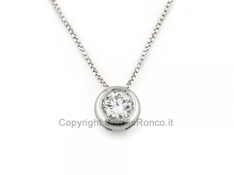 COLLANA PUNTOLUCE ORO DIAMANTE CT. 0.33