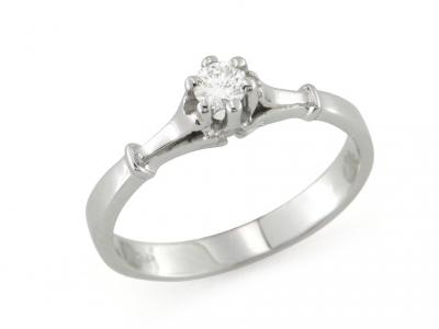 Anello Solitario con Diamante 0.13 Ct